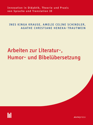 cover image of Arbeiten zur Literatur-, Humor- und Bibelübersetzung